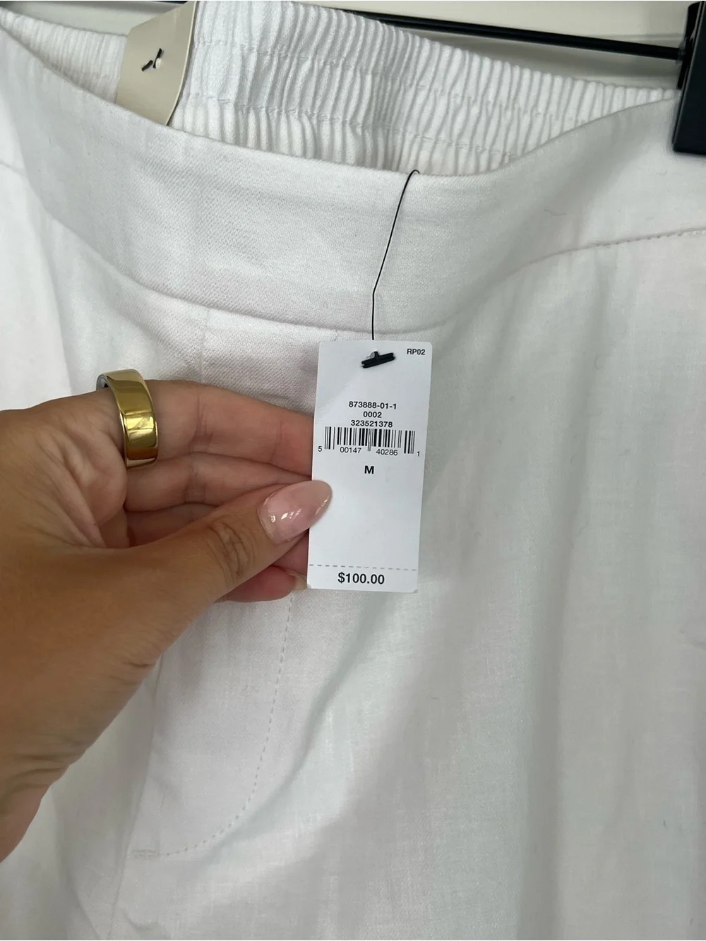 Banana Republic White Linen Wide-Leg Pants for Women